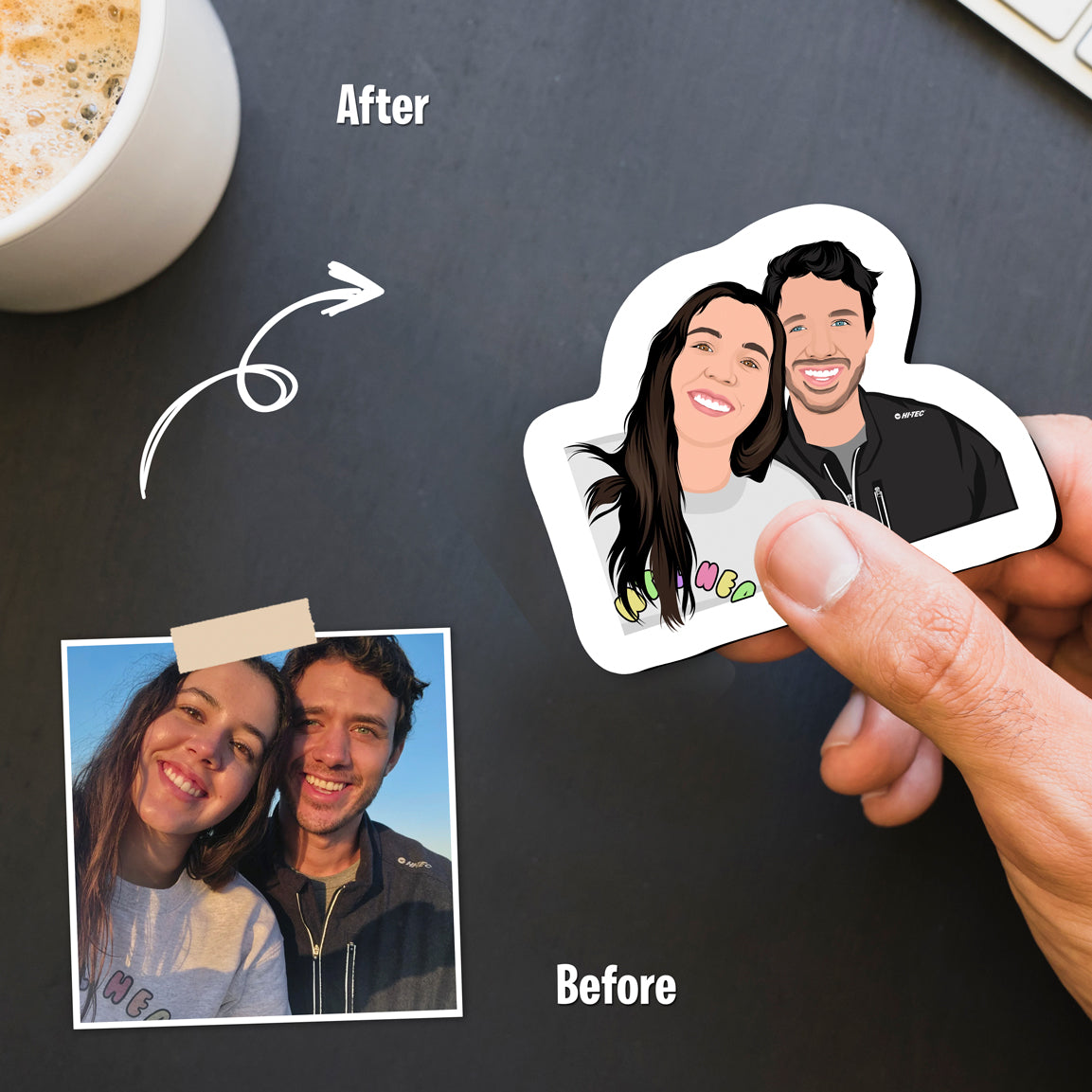 Custom Couples Fridge Magnets