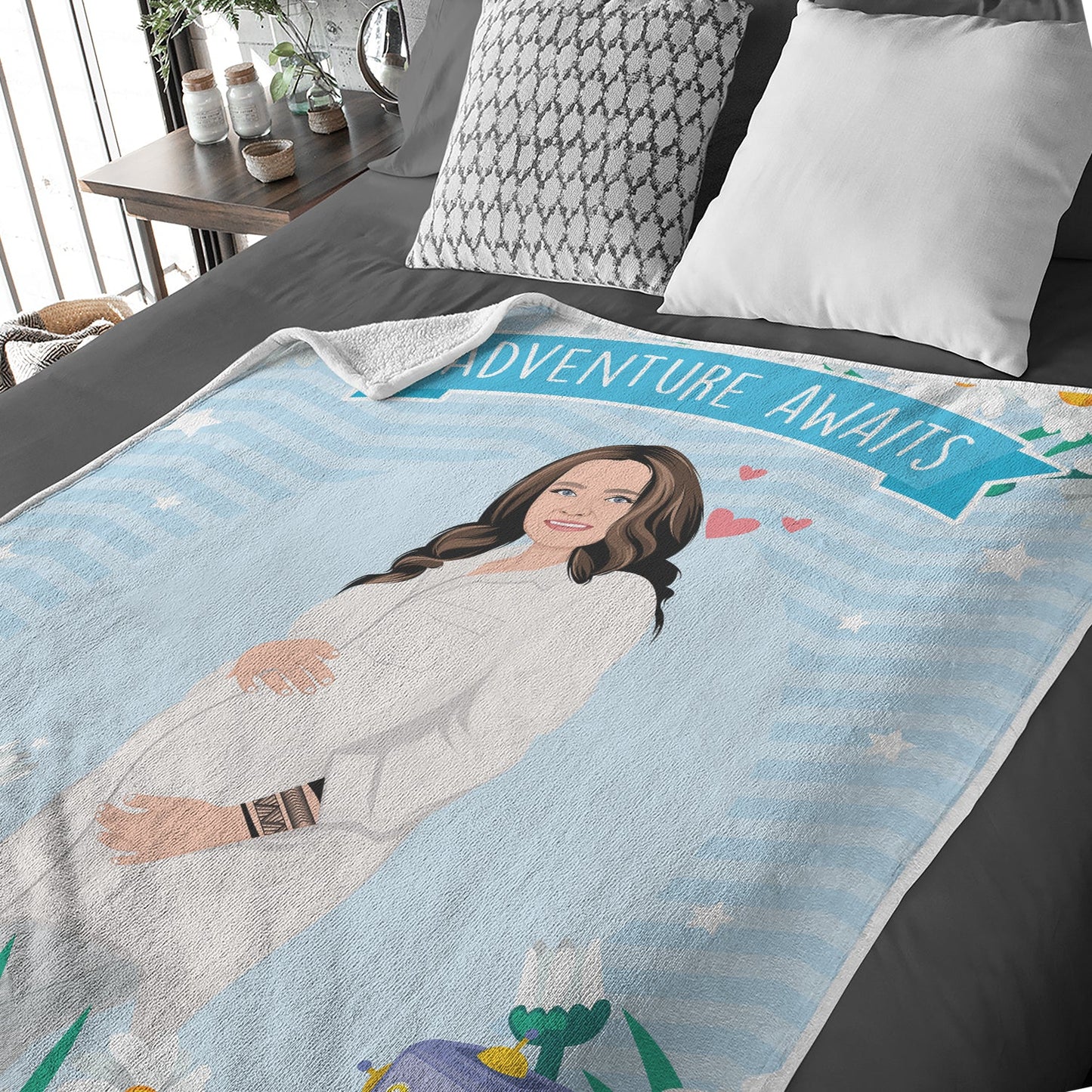 Adventure Awaits Baby Shower Blanket