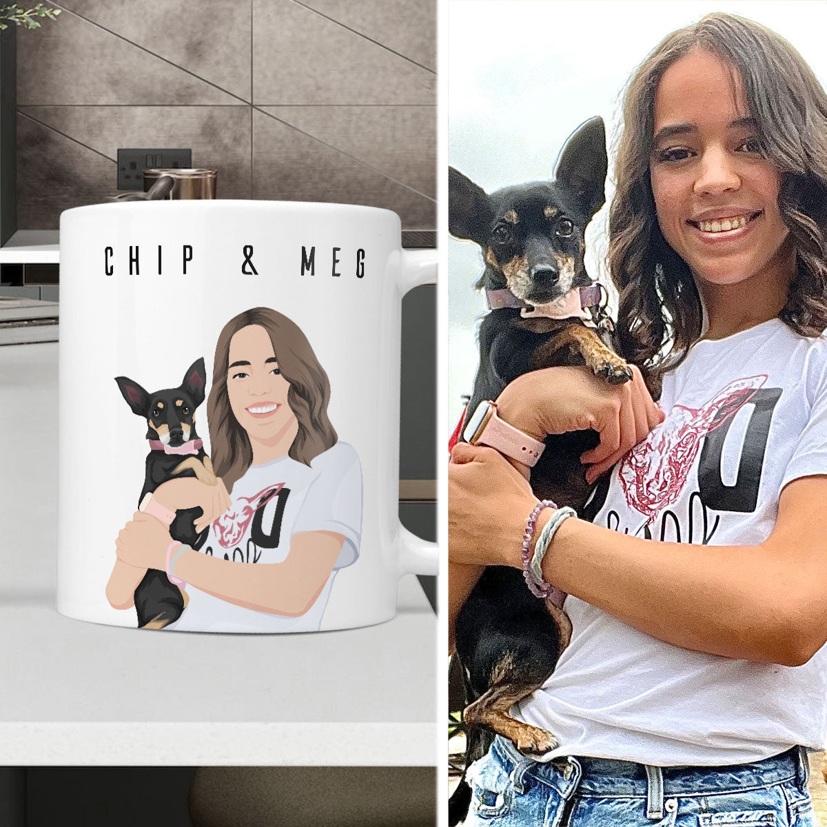 Personalized Dog and Owner Mug