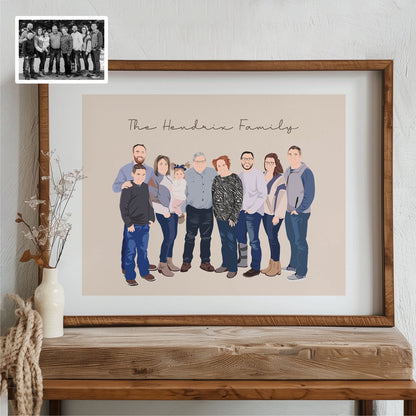 Custom Family Reunion Illustration - Digital | Printable Art