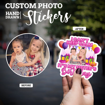 Personalized Sisters Birthday Sticker