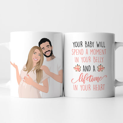 Lifetime in your Heart Baby Shower Mug Personalized