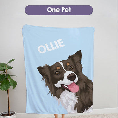 Custom Peekaboo Pet Blanket - Multiple Pets