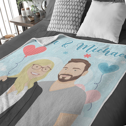 Personalized Couples Name Blanket