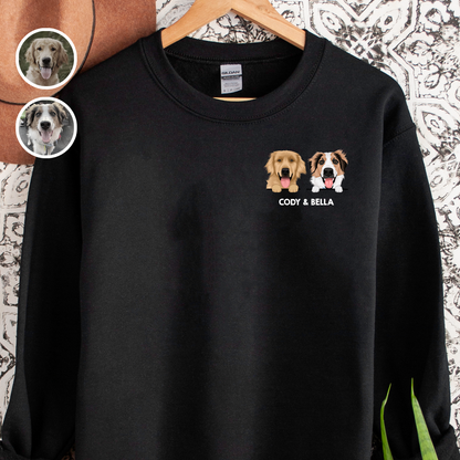 Custom Multiple Pet Sweatshirt - Hand Drawn