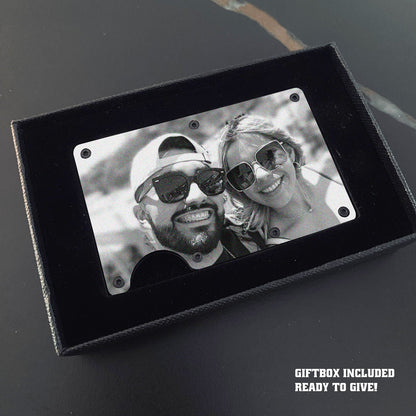 Engraved Photo Minimalist Wallet