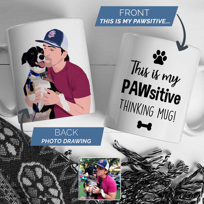 Personalized Pawsitive Dog Photo Mug