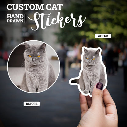 Custom Cat Portrait Stickers