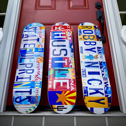 Custom License Plate Skateboard