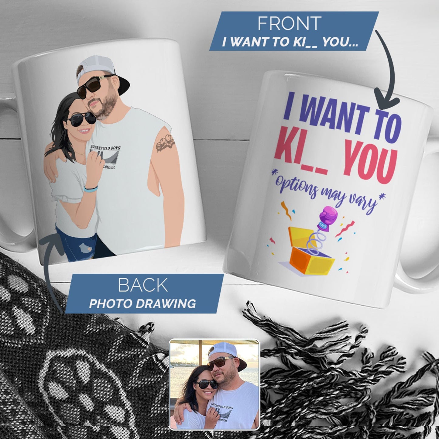 I Want to Ki__  You Results May Vary Mug Personalized