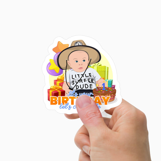 It's Your Birthday Let’s Celebrate Sticker Personalized