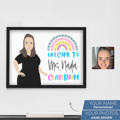 Welcome to Teacher / Classroom Picture Frame Personalized