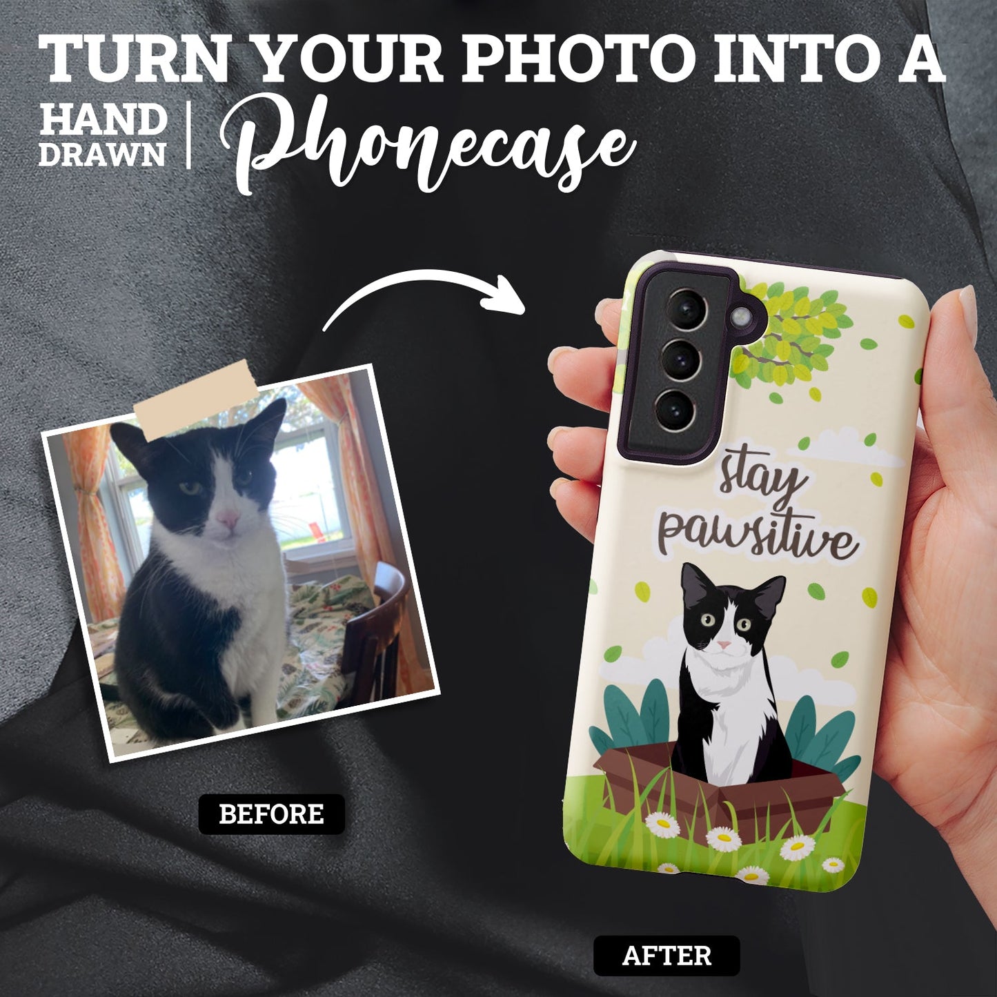 Stay Pawsitive Phone Case Personalized