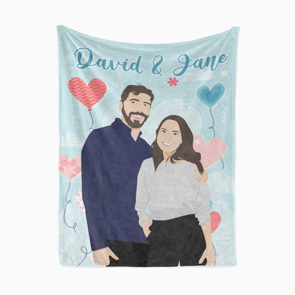 Personalized Couples Name Blanket