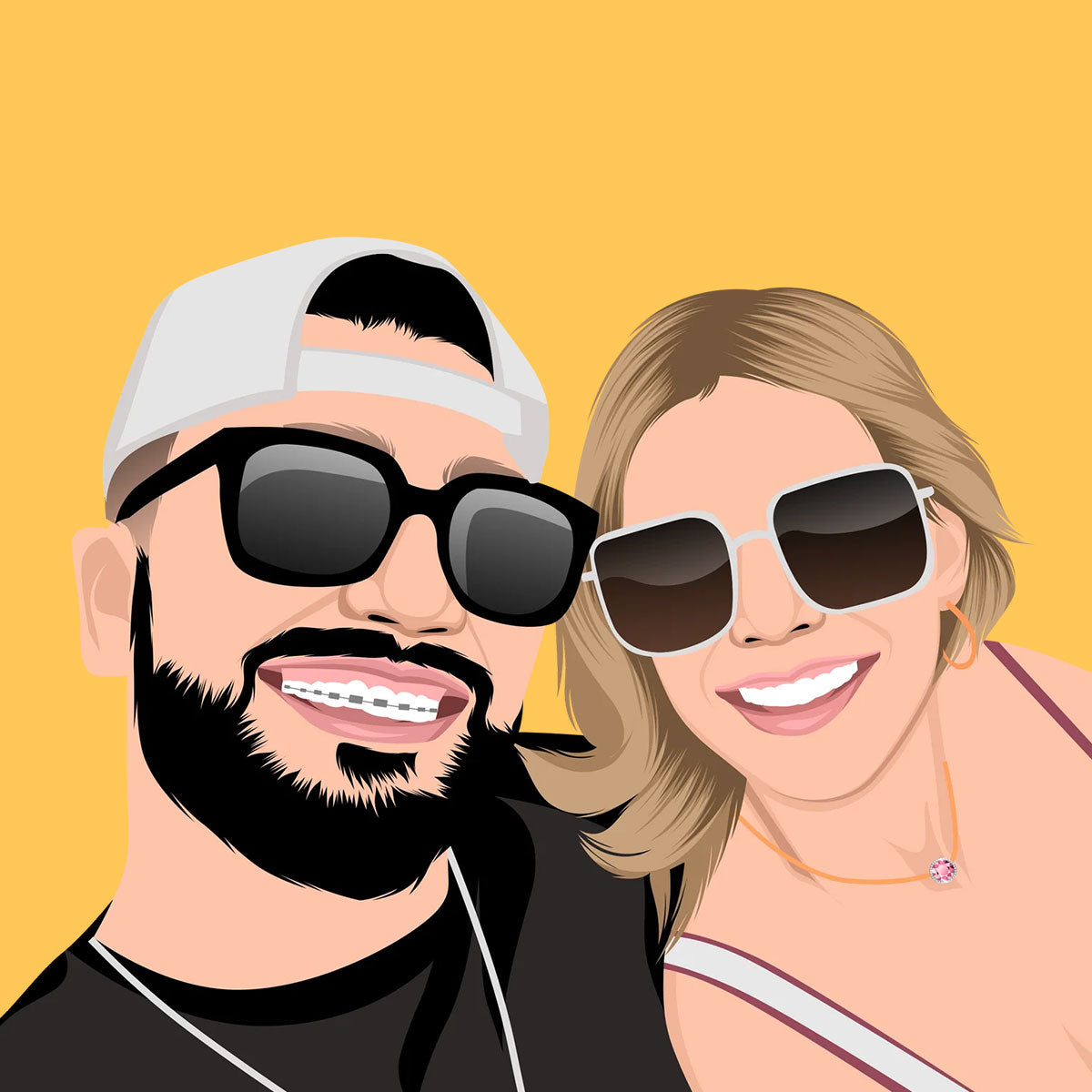 Custom Cartoon Couple Portraits - Digital | Printable