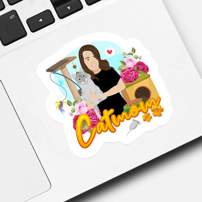 Cat Mom Sticker Personalized