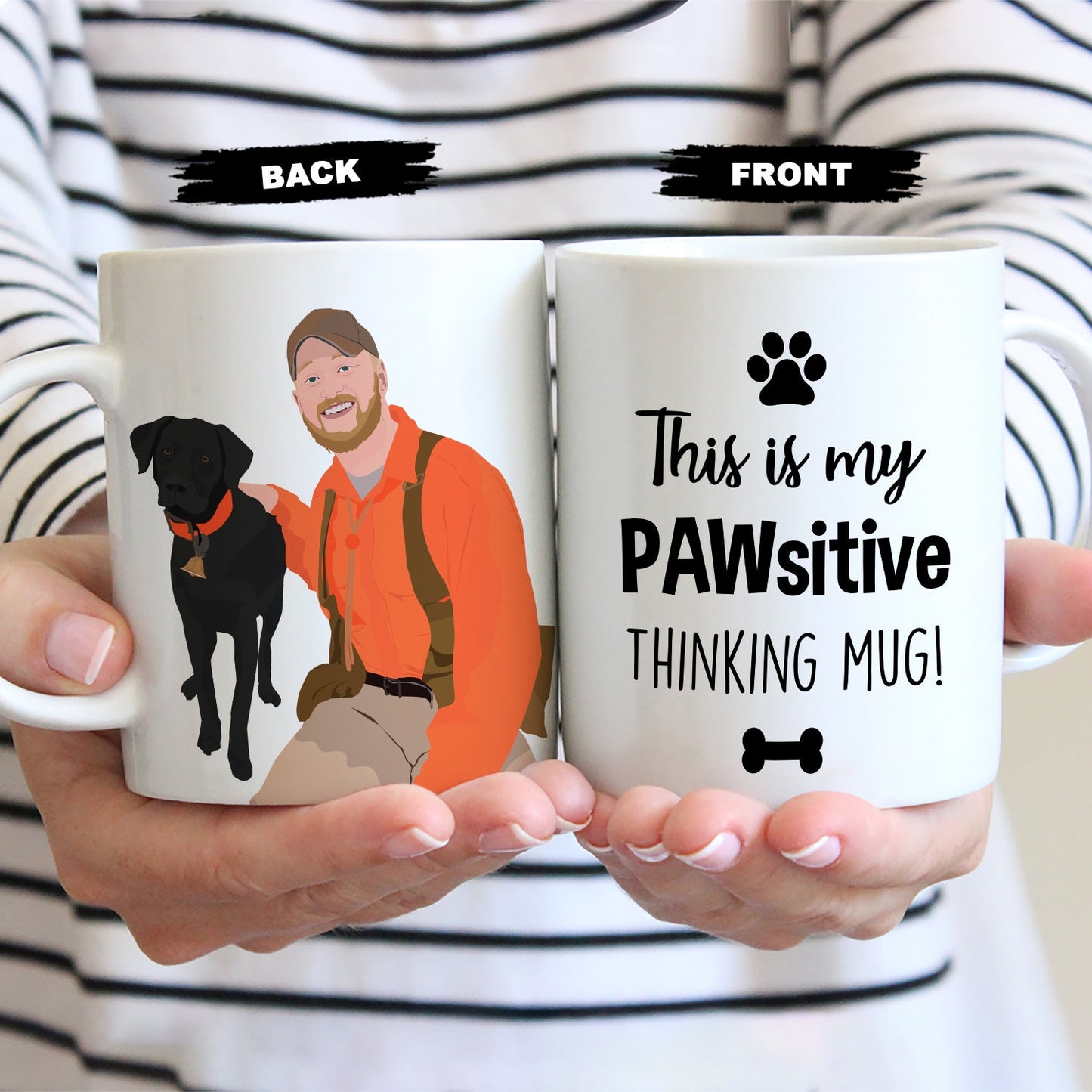 Personalized Pawsitive Dog Photo Mug