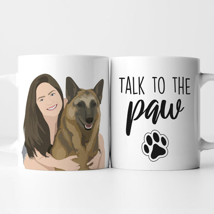 Talk to the Paw Mug Personalized