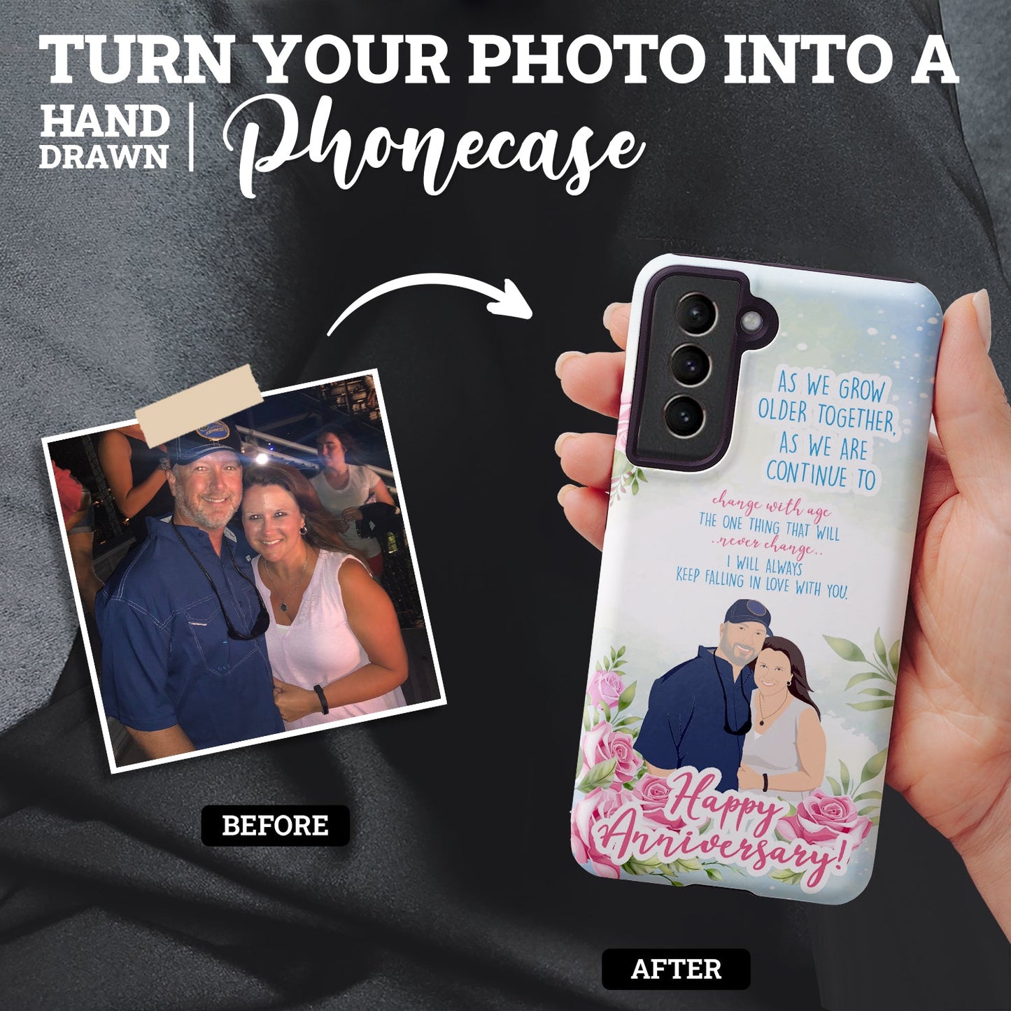 Happy Anniversary Phone Case Personalized