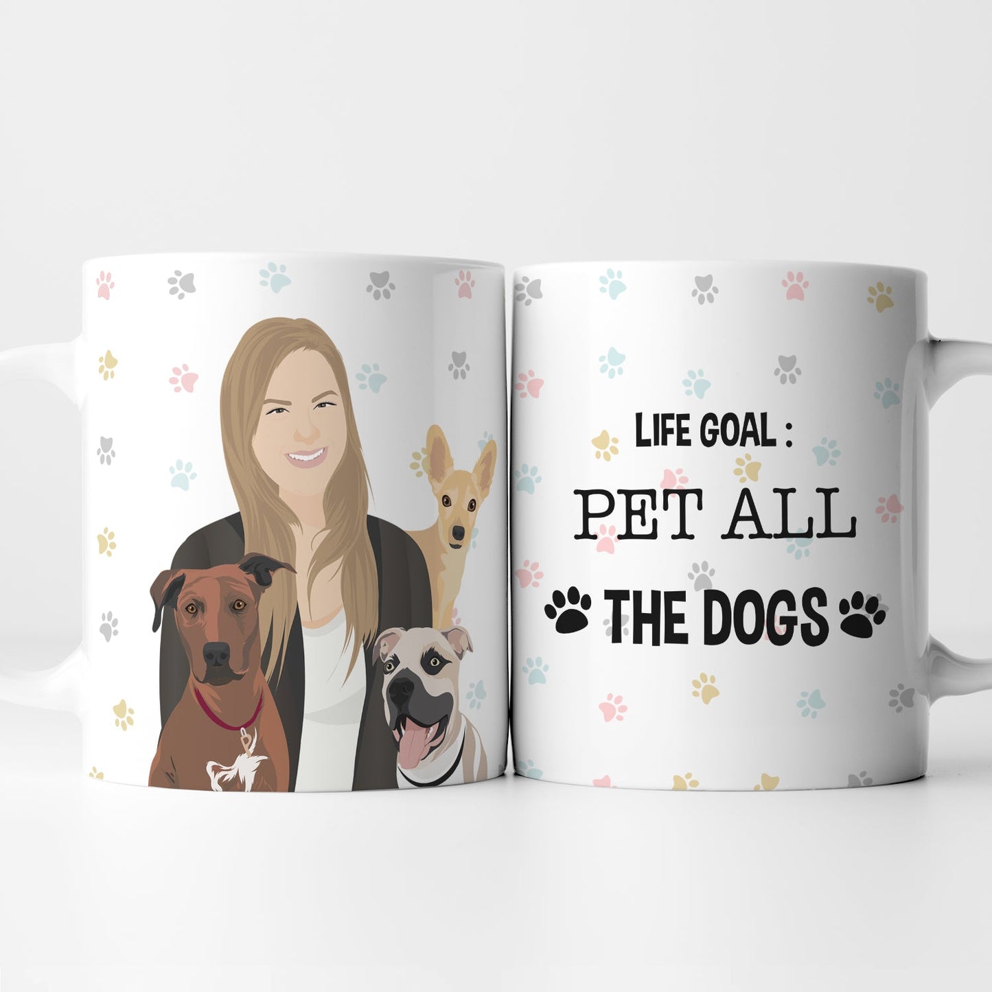 Life Goal: Pet All the Dogs Mug Personalized