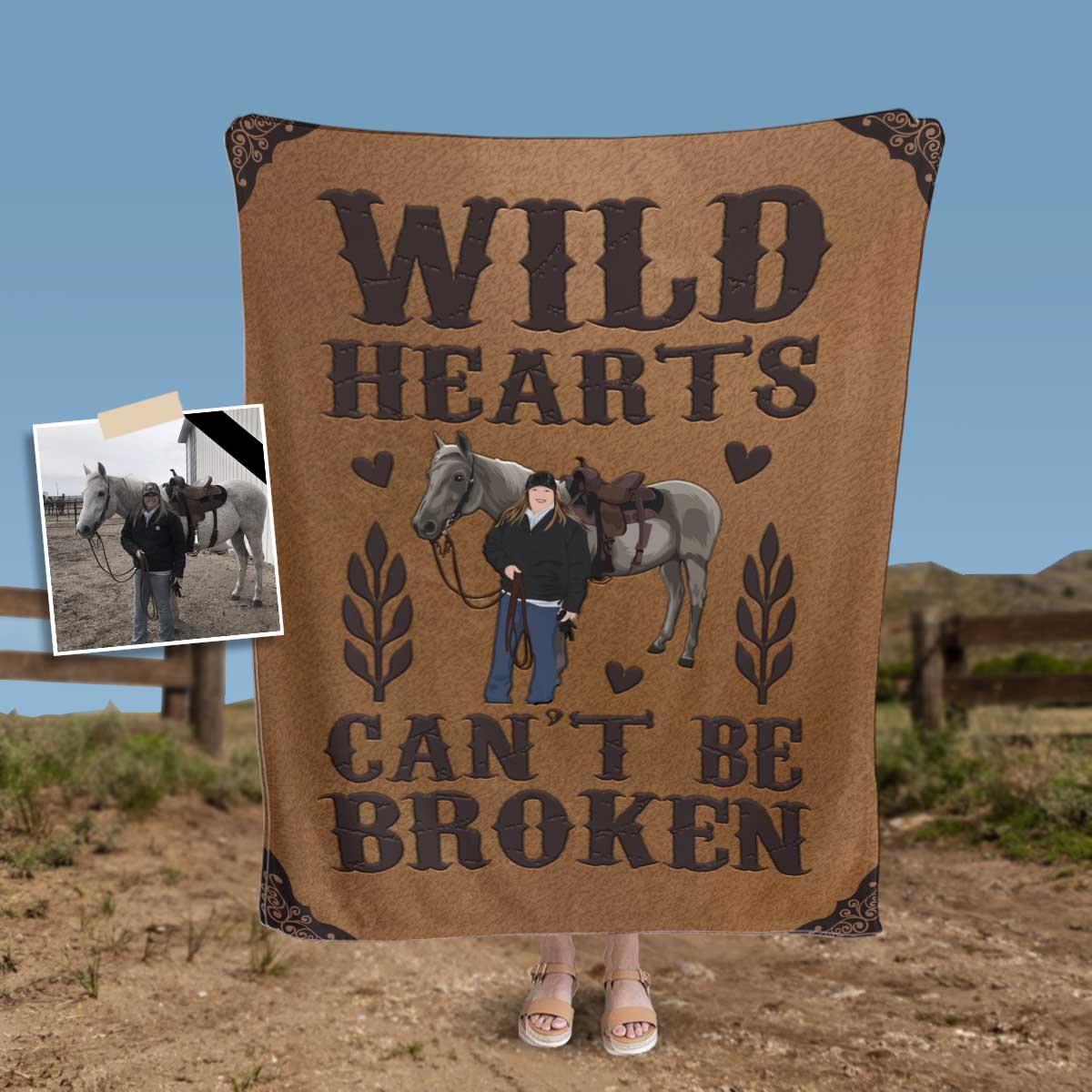 Custom Wild Hearts Horse Blanket