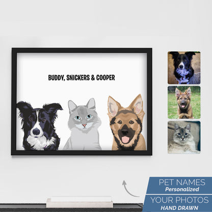 Custom Multiple Pet Portrait