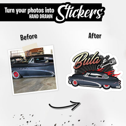 Custom Car Stickers - Photo Drawing