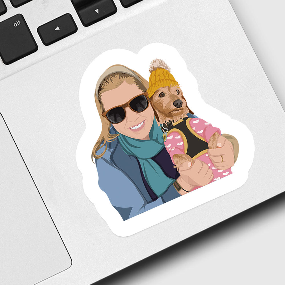 Custom Dog & Owner Stickers