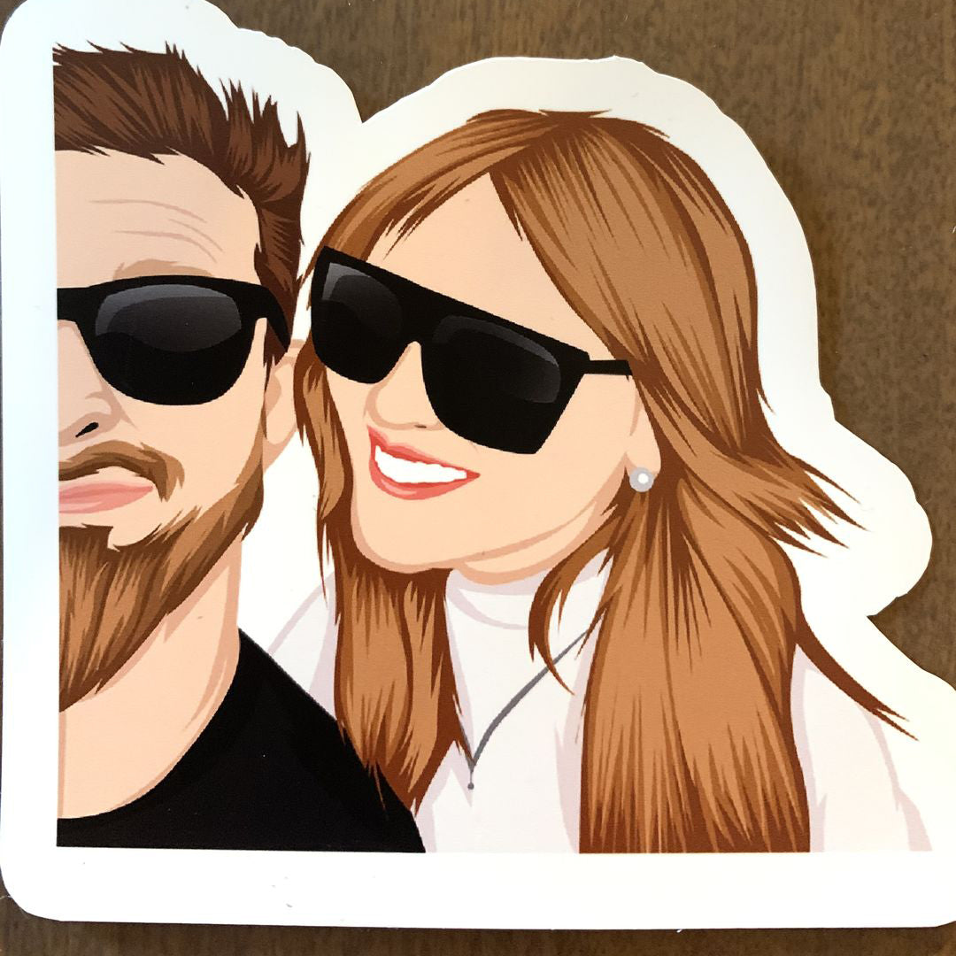 Custom BF GF BAE couples Stickers