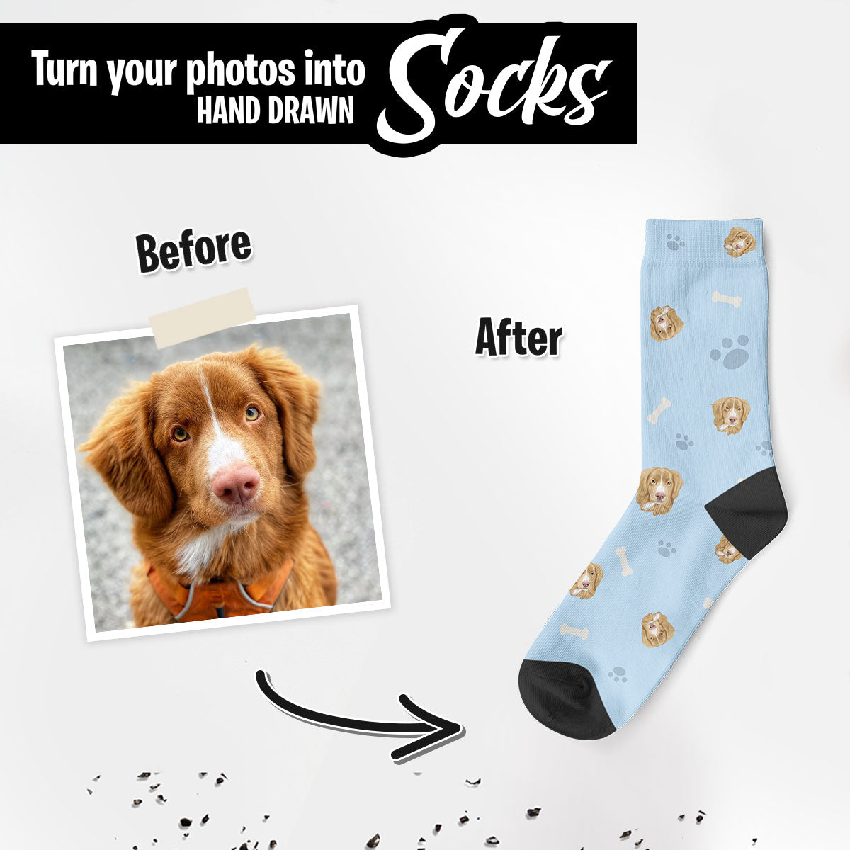 Custom Dog Face Socks