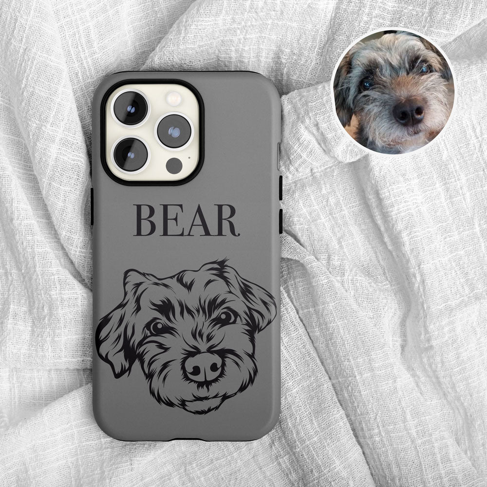 Custom Dog Sketch Phone Case