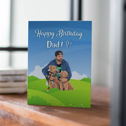 Personalized Dog Dad Birthday Card