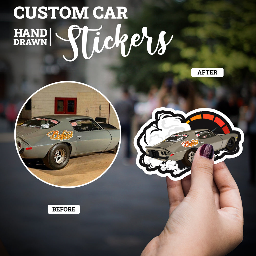 Custom Car Stickers - Photo Drawing