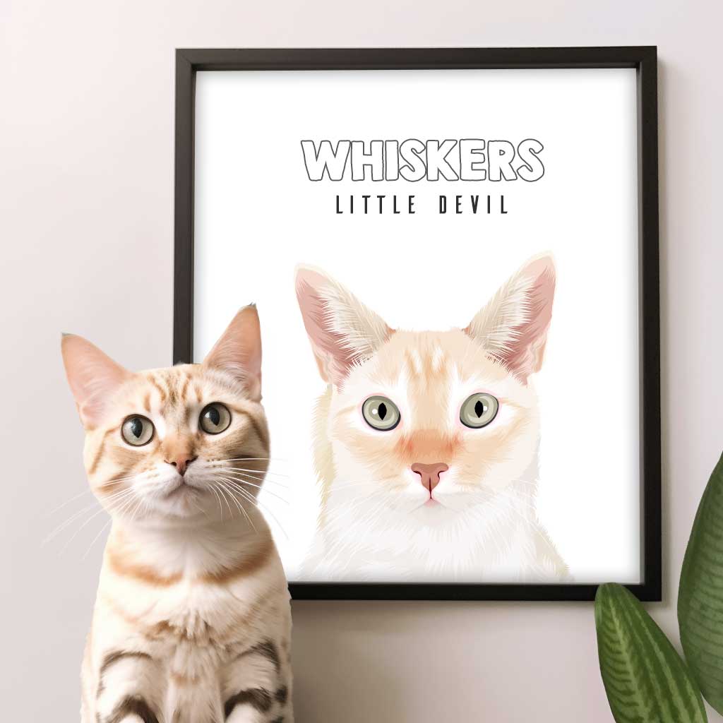 Custom newest cat portrait