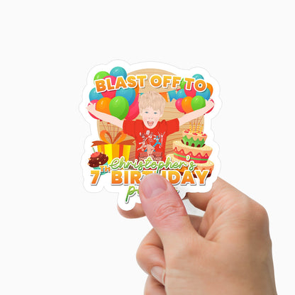 Birthday Party Invitation Sticker Personalized