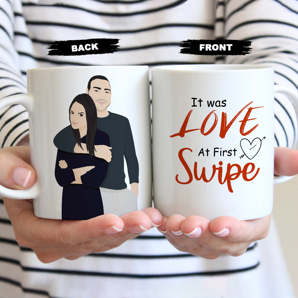 Love At First Swipe Mug Personalized