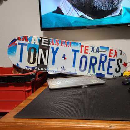 Custom License Plate Skateboard