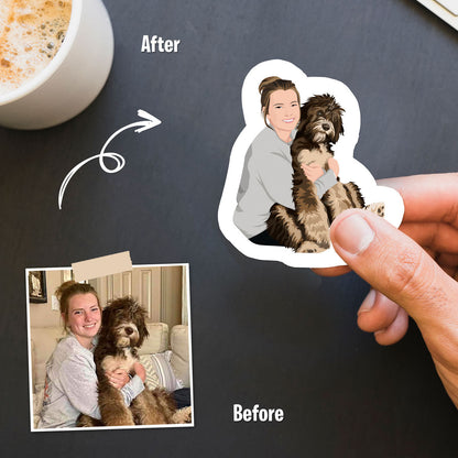 Custom Dog & Owner Stickers