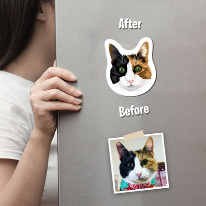 Custom Cat Face Magnets