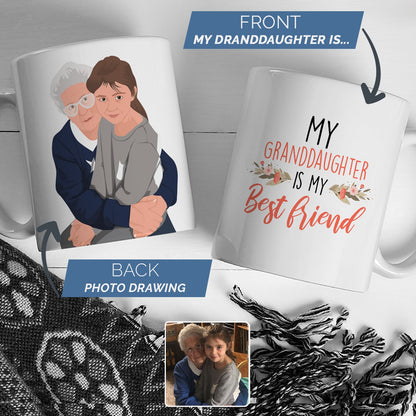 My Granddaughter is My Best Friend Mug Personalized