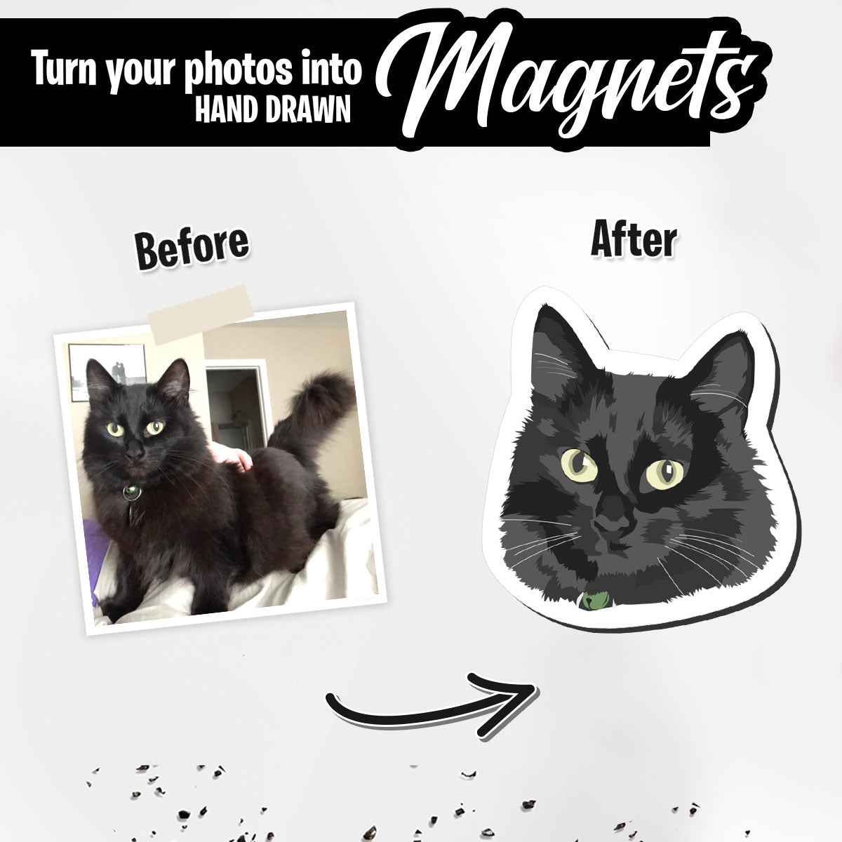 Custom Cat Face Magnets