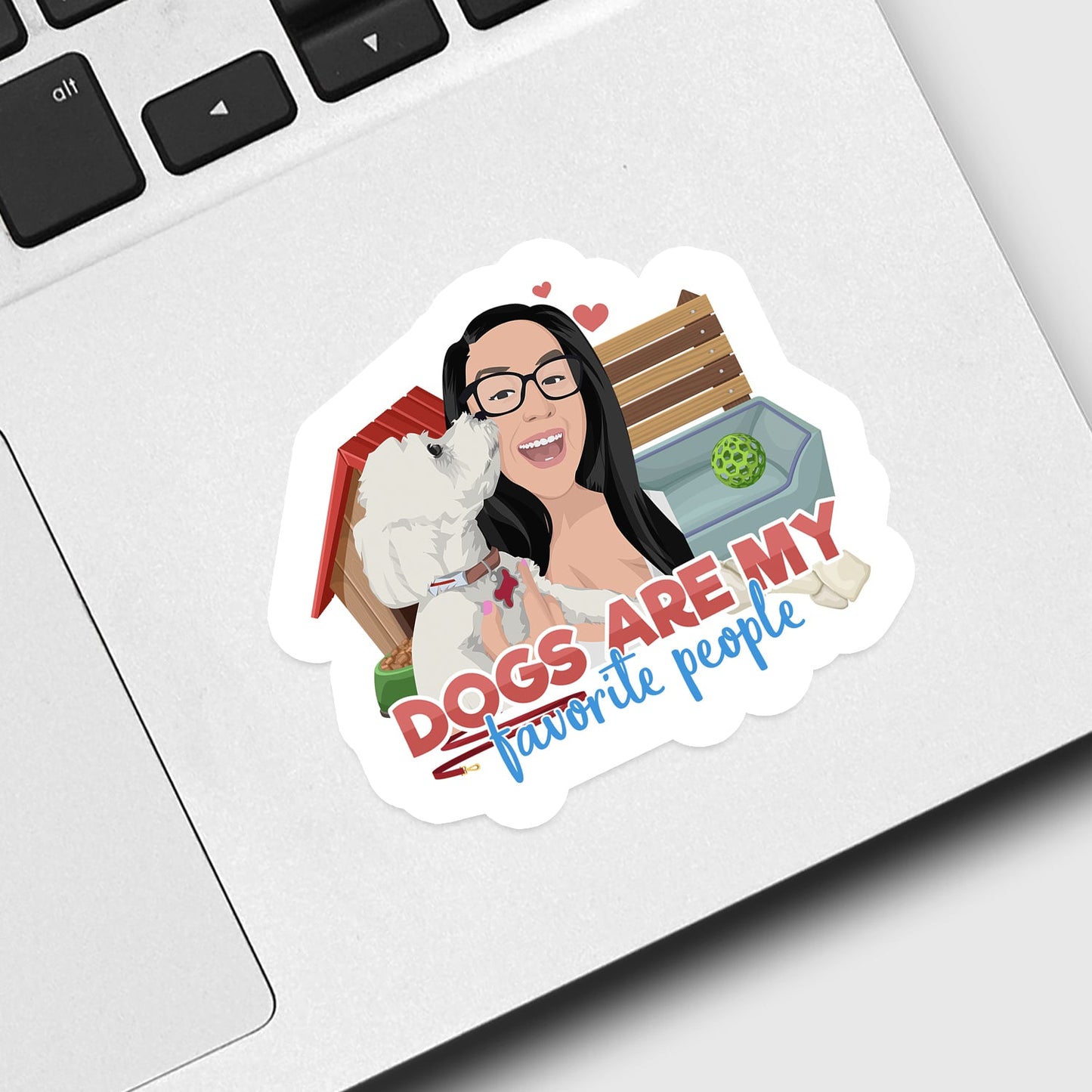 Dogs Are My Favorite People Sticker Personalized