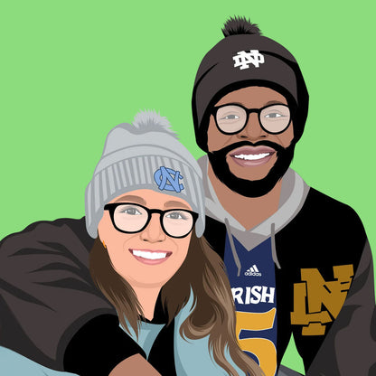 Custom Cartoon Couple Portraits - Digital | Printable