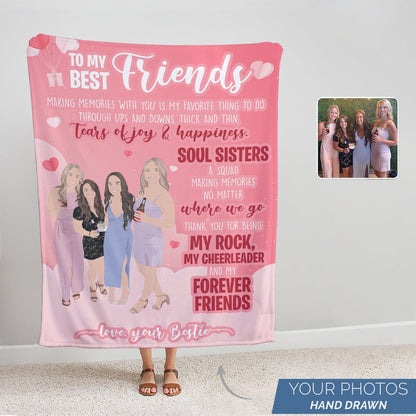 To My Best Friend Blanket Personalized