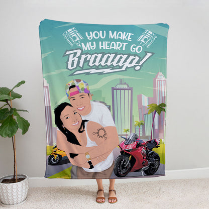 Personalized Biker Blanket