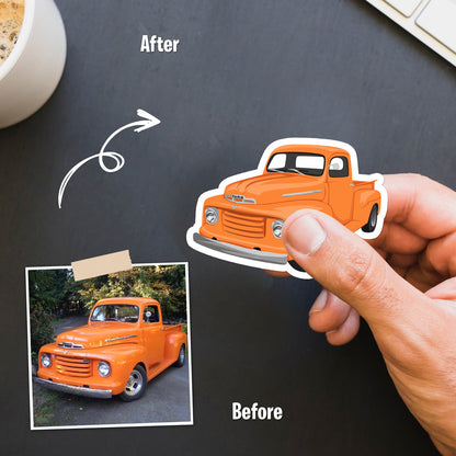 Custom Car Stickers - Photo Drawing