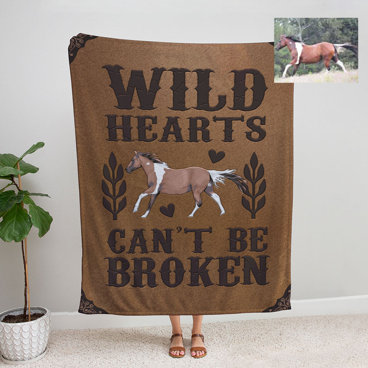 Custom Wild Hearts Horse Blanket