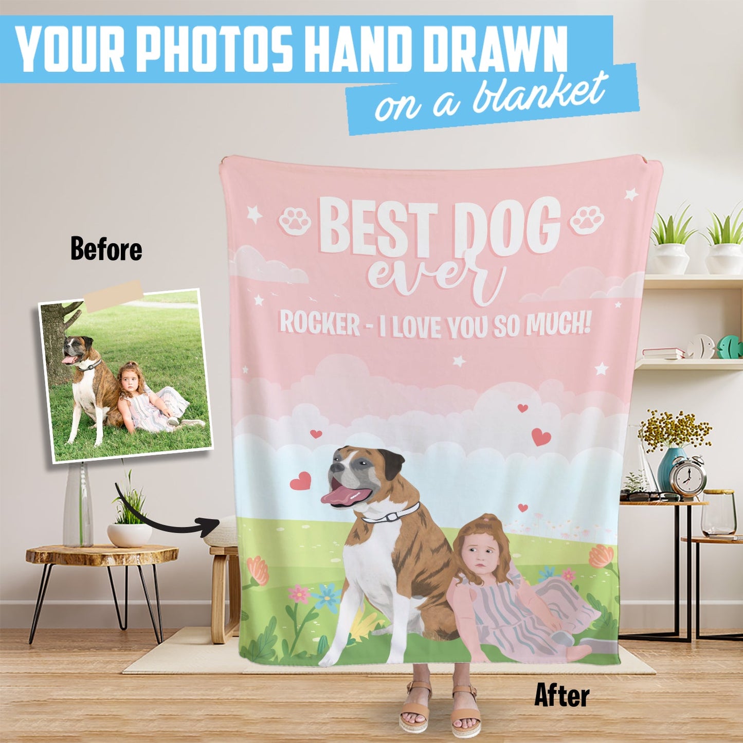 Best Dog Ever Blanket Personalized