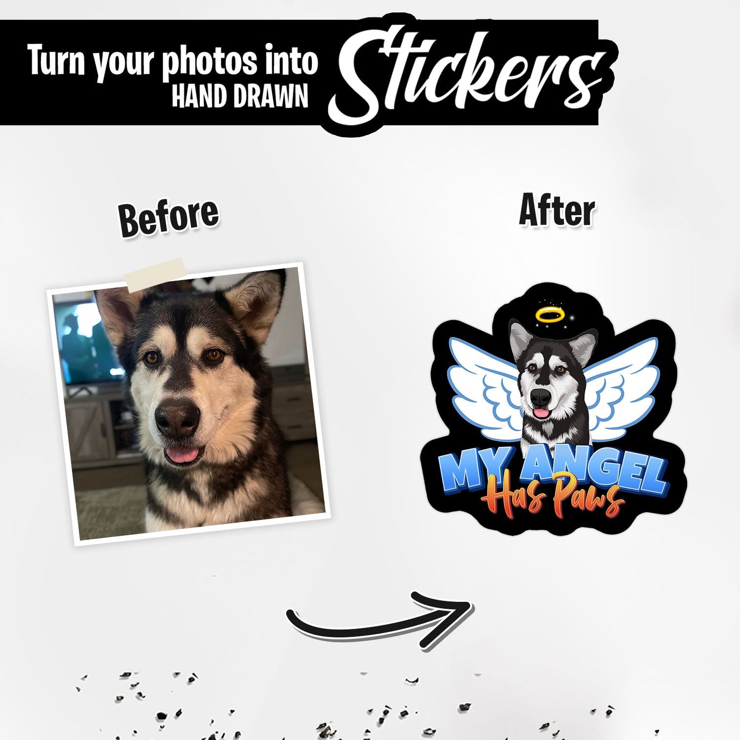 Custom Dog Memorial Stickers