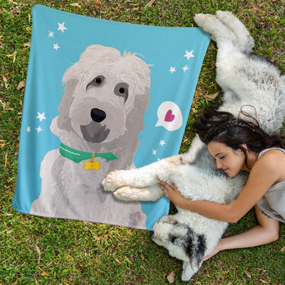 Custom Pet Blanket - Photo Drawing